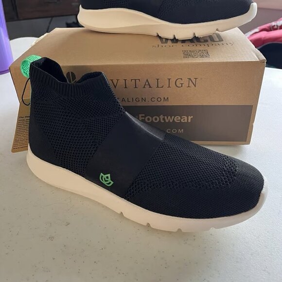 NIB Waco Shoe Company Karma Deluxe Black Slip On knit Shoes 8B Euro 38.5 - Picture 4 of 5